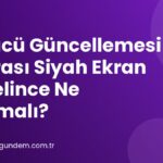 Sürücü Güncellemesi Sonrası Siyah Ekran Düzelince Ne Yapmalı?