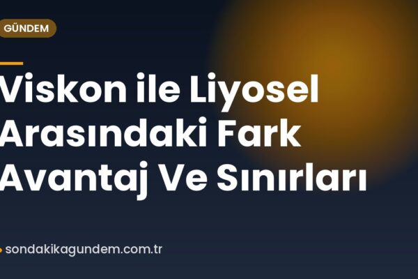 Viskon ile Liyosel Arasındaki Fark Avantaj Ve Sınırları