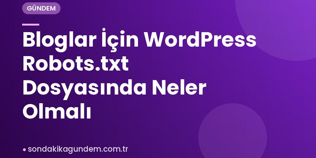 Bloglar İçin WordPress Robots.txt Dosyasında Neler Olmalı